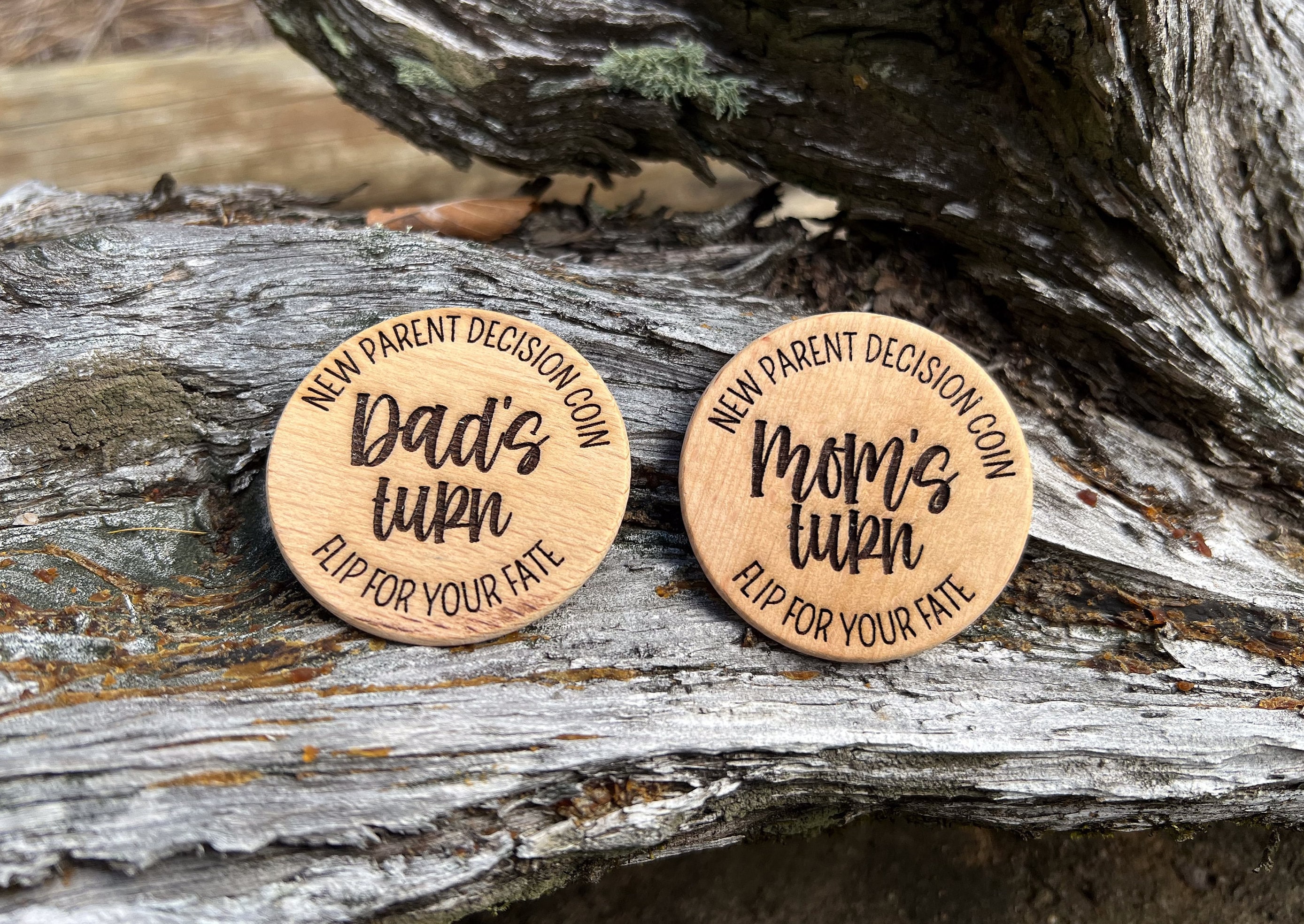 2 Pieces Fun New Parents Decision Coin Double Sided Decision Making Coin  Gifts For Mom Dad New Pregnancy Gift For First Time Mommy Daddy Chr