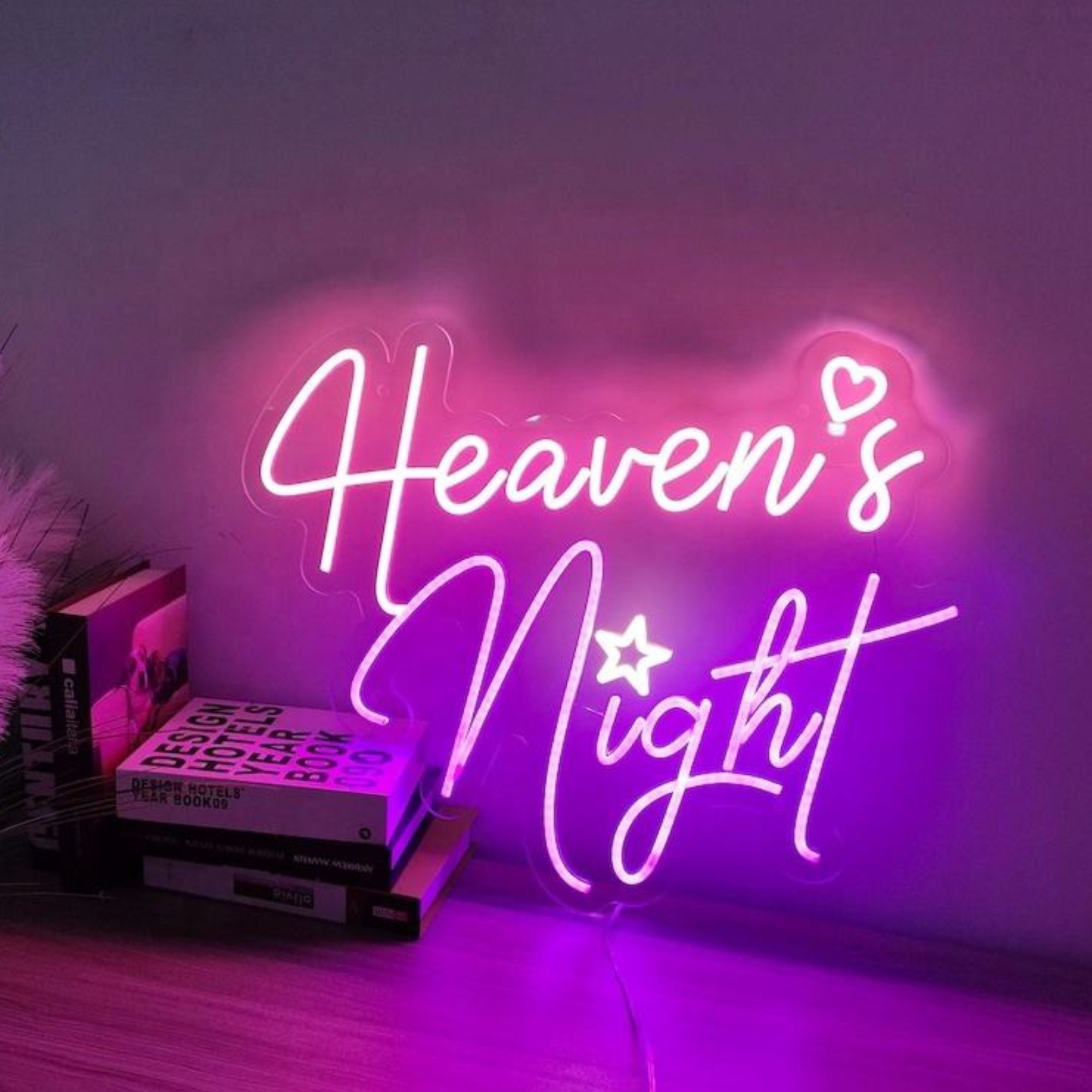 Heaven's Night Neon Sign Custom Neon Lights Sign Wedding Neon Sign LED Neon  Sign Bedroom, Game Room Wall Decoration 