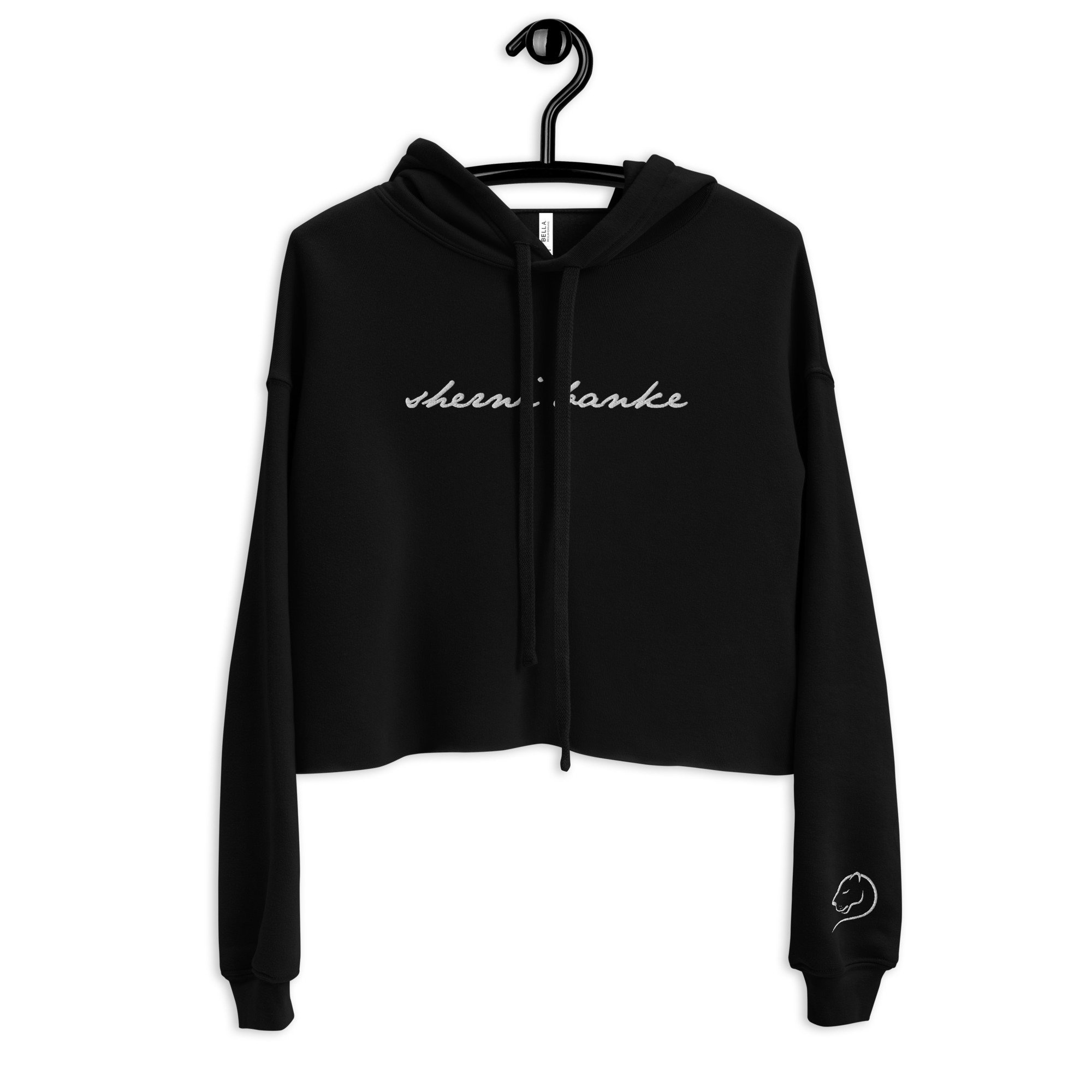 Sherni Banke - Embroidered Logo - Lioness Cropped Hoodie for Punjabi/Desi/Sikh women