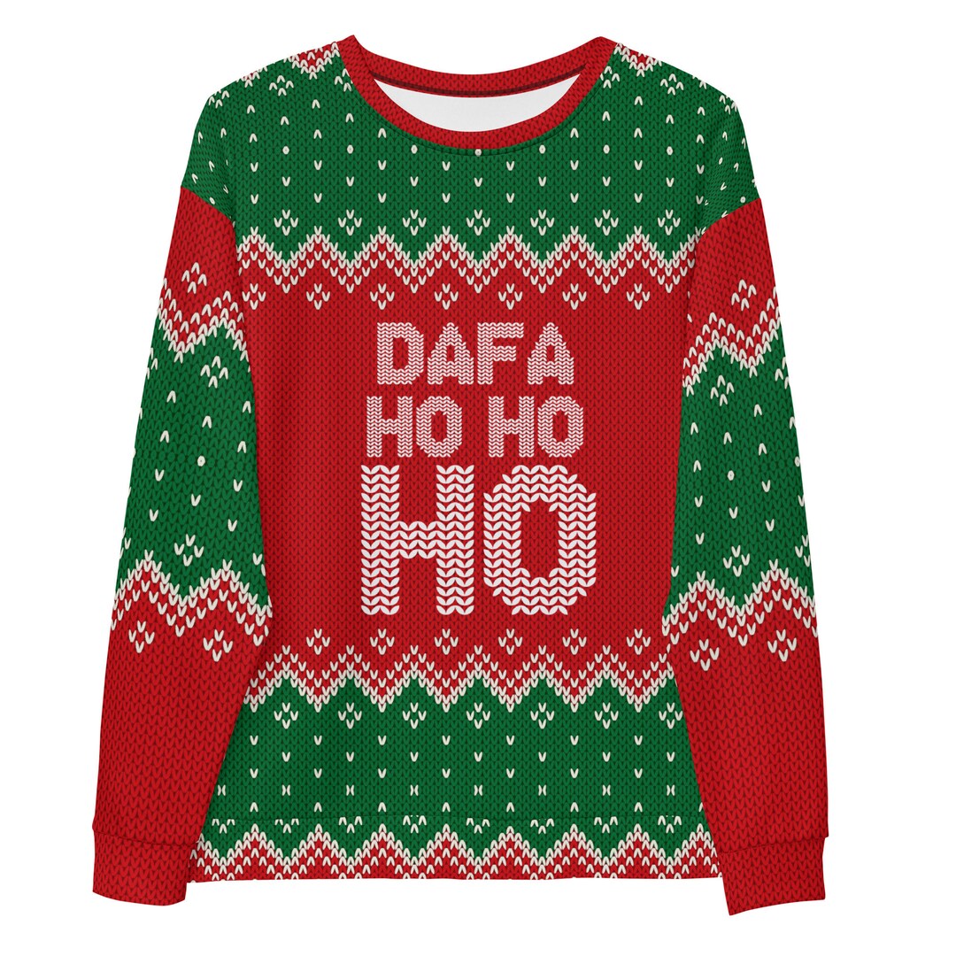 Desi Xmas Sweater Dafa Ho Ho Ho Perfect for Ugly