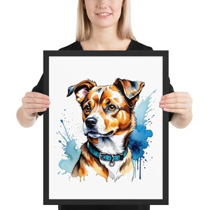 Ritratto di animale domestico: stampa artistica ad acquerello di cane - opera d'arte di cucciolo, regalo commemorativo da foto