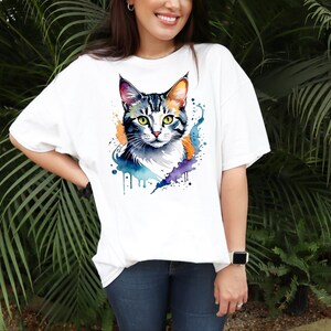 Funny Halloween Cat Sweatshirt - Custom Pet Portrait Hoodie for Feline Lovers and Autumn Festivities