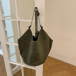 Lotus Tote Bags - 3 Colours -  Suede Leather Tote Bags - Soft Leather Handbags - Woman