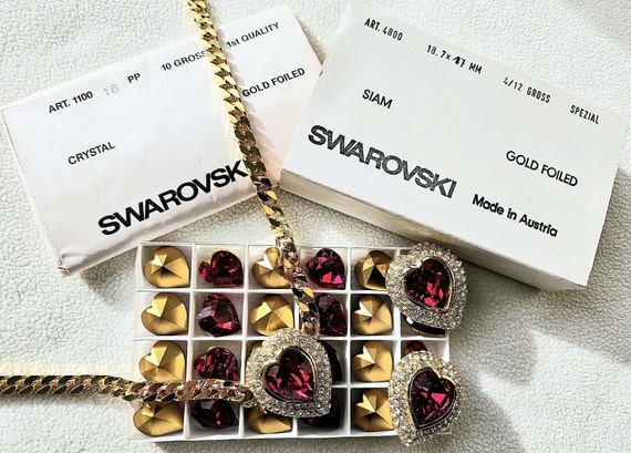 Pretty costume jewellery set with Swarovski cryst… - image 3