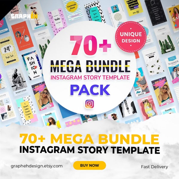 Instagram Stories Mega Bundle Templates Pack | Social Media Stories Templates | Instagram Stories | Colorful Instagram Stories | PSD