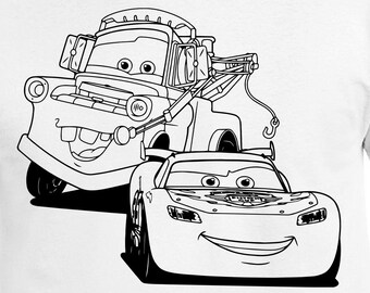 Lightning McQueen & Mater Cut Files | Cricut | Silhouette Cameo | Svg Cut Files | Digital Files | PDF | Eps | DXF | PnG | Cars