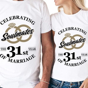 Almas gemelas celebrando el 31o año de matrimonio Cortar archivos / Cricut / Silhouette Cameo / Svg Cut File / Archivo digital / PDF / Eps / DXF / PnG