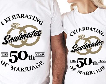Soulmates Celebrating The 50th Year Of Marriage Cut Files | Cricut | Silhouette Cameo | Svg Cut File | Digital File | PDF | Eps | DXF | PnG