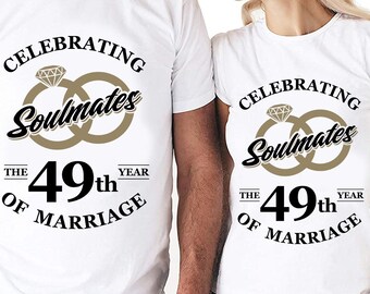 Soulmates Celebrating The 49th Year Of Marriage Cut Files | Cricut | Silhouette Cameo | Svg Cut File | Digital File | PDF | Eps | DXF | PnG