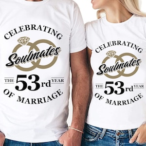 Almas gemelas celebrando el 53º año de matrimonio Cortar archivos / Cricut / Silhouette Cameo / Svg Cut File / Archivo digital / PDF / Eps / DXF / PnG