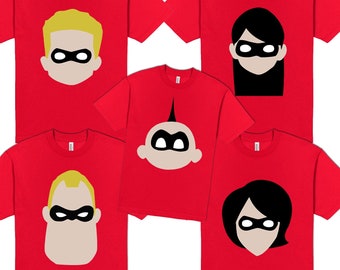 El conjunto familiar de Los Increíbles (5) Archivos de corte / Cricut / Silhouette Cameo / Archivo de corte SVG / Archivo digital / PDF / Eps / DXF / PnG / Los Increíbles