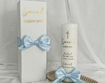 Christening Baptism Naming Day Candle Script Style