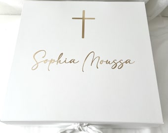 Large Personalized Keepsake Box – Christening, Wedding Gift Box