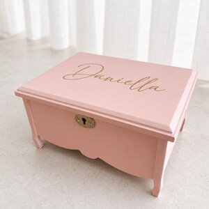 Personalised Ballerina Jewellery Box – Custom Name, Keepsake Gift - Pink