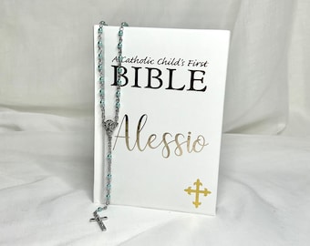 Personalisierte katholische Kinder erste Bibel, Taufgeschenk