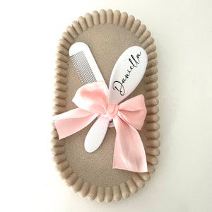 Personalised Brush and Comb Set - White