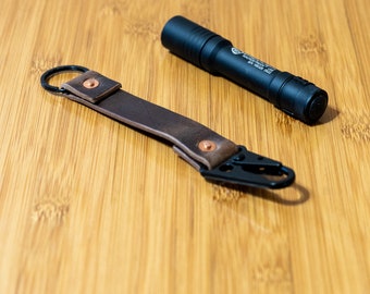 Custom Leather Keychain for dads Custom Engraved keychain for grandparents and grandchildren carabiner keychain birthday present for him