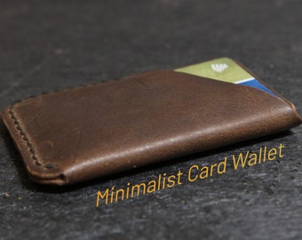 EDC Slim Leather Card Wallet Gift for Men Minimalist Cardholder for parents front pocket wallet mens anniversary gift Christmas bill folds