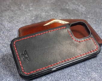 Trendy gift for men Custom Leather Phone Case Top quality Full grain leather Case Iphone 15Pro 13 pro 12 Pro Max Rustic high quality leather