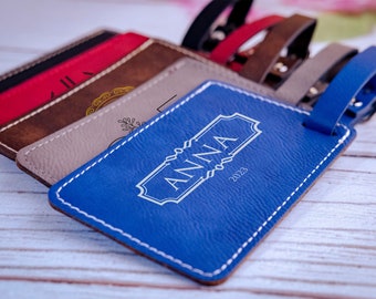 Personalized Luggage Tag, Custom Leather Luggage Tag, Luggage Tag Favor, Travel Gifts, Wedding Luggage Tags,  Bridesmaid Gift, Traveler Gift