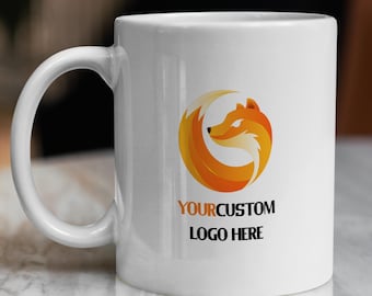 Custom Logo Mug, Create Your Own Mug, Logo Mug, Personalized Mug, Ceramic Mug, White Mug, Business Logo Mug, Custom Photo Mug, Business Mug
