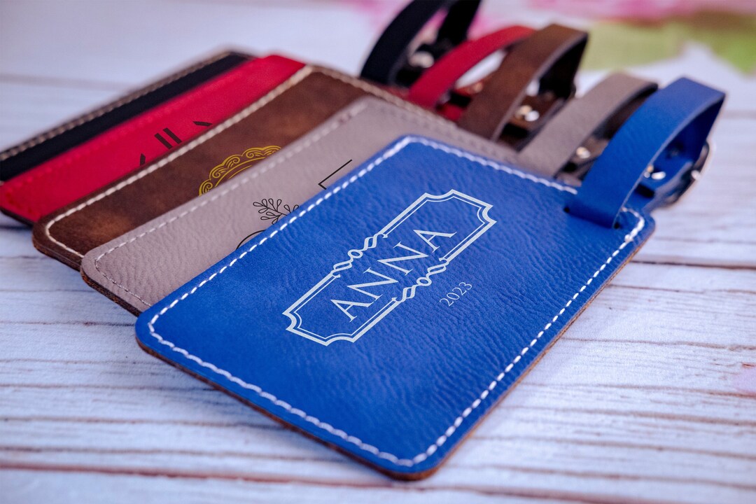Personalized Luggage Tag, Custom Leather Luggage Tag, Luggage Tag Favor ...