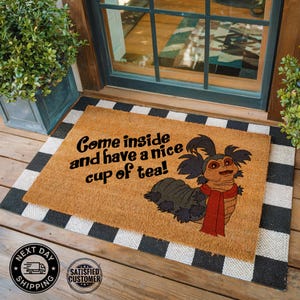 Funny Welcome Mat, Housewarming Gift, Outdoor Decoration, Hospitable Home Doormat, Coir Doormat, Unique Doormat Design, New Home Gift,