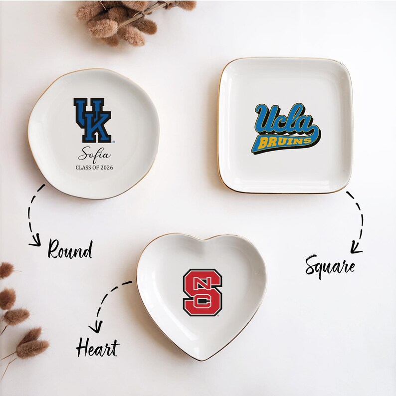 Personalized Ceramic Graduation Jewelry Dish, Custom Ring Holder bild 6