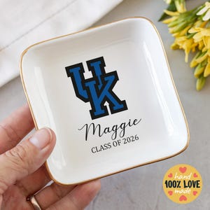 Personalized Ceramic Graduation Jewelry Dish, Custom Ring Holder bild 1