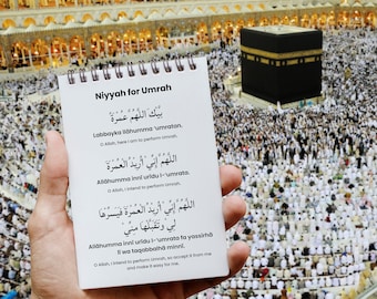 Printable Umrah Dua Cards - Arabic, Transliteration, English Translation, Digital Printable Duas, Umrah Duas Guide + 6 FREE Kalima Dua Cards