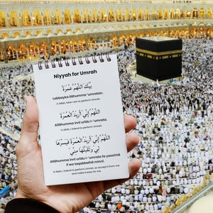 Afdrukbare Umrah Dua-kaarten - Arabisch, transliteratie, Engelse vertaling, digitale afdrukbare Dua's, Umrah Dua-gids + 6 GRATIS Kalima Dua-kaarten