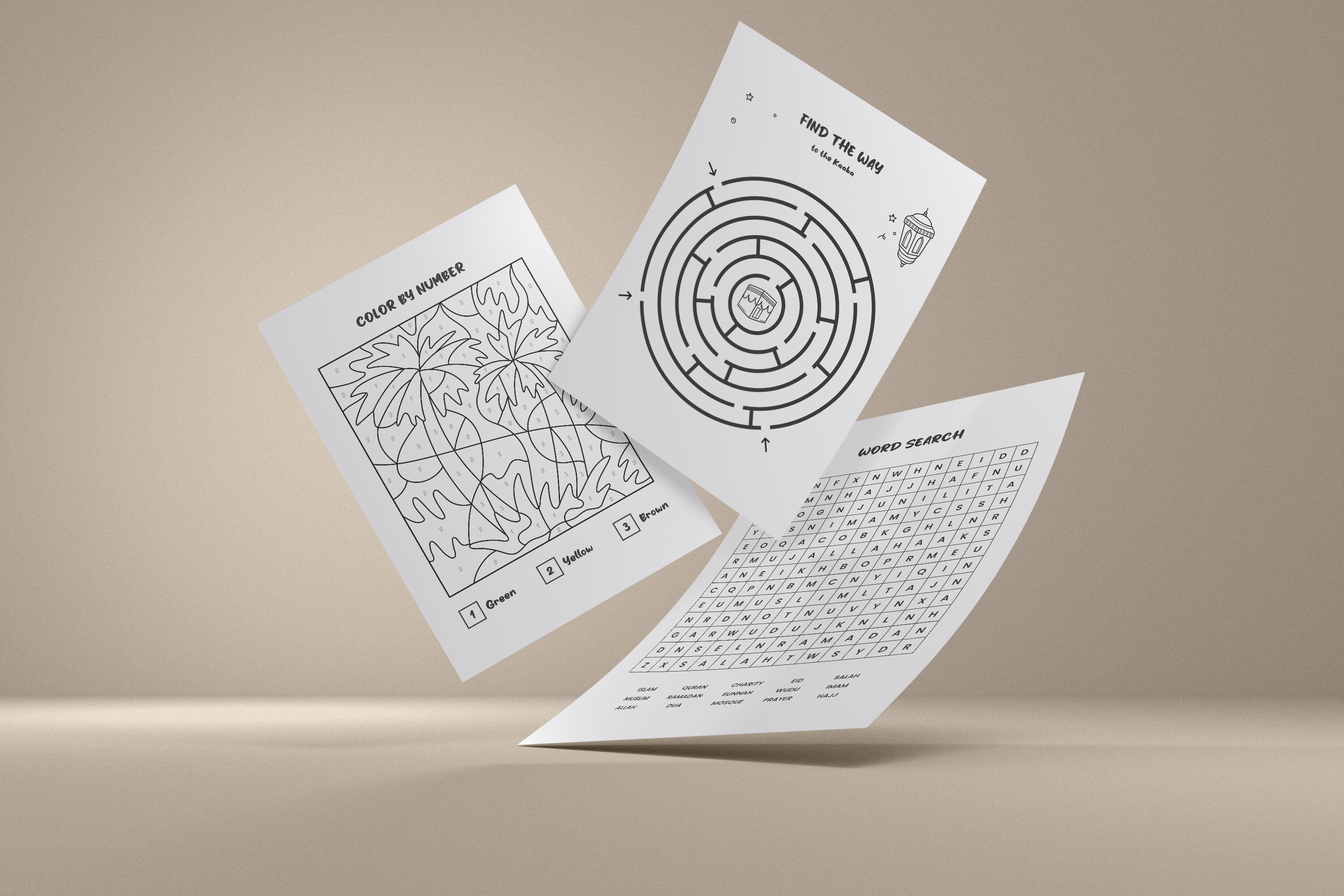 Islamic Children's Activity Printable Sheets, Muslim Kids Activity ...