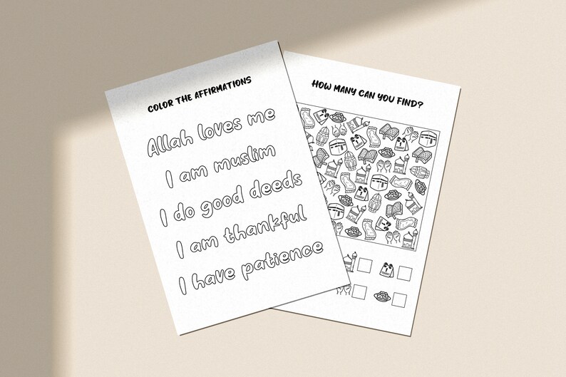 Islamic Children's Activity Printable Sheets, Muslim Kids Activity ...