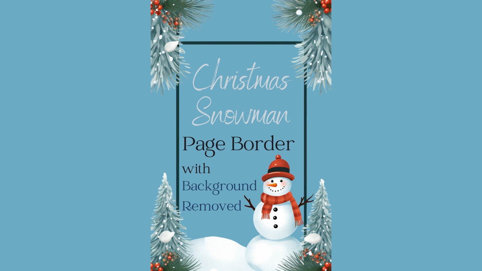 Bordures De Page Bonhomme De Neige