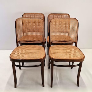 Set of 4 bentwood dining chairs / the style of Josef Hoffman/ for Thonet / Made in 1980s Yugoslavia / Mid-century Modern 811 chair