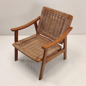 Danish Modern Rope Arm Chair 2 pcs! / MCM / 1960s / style of Hans Wegner/ Mid Century Modern Chair