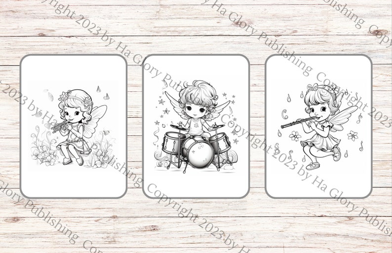 Music Fairies Coloring Pages Printable Fairy Coloring Sheets Fairy ...