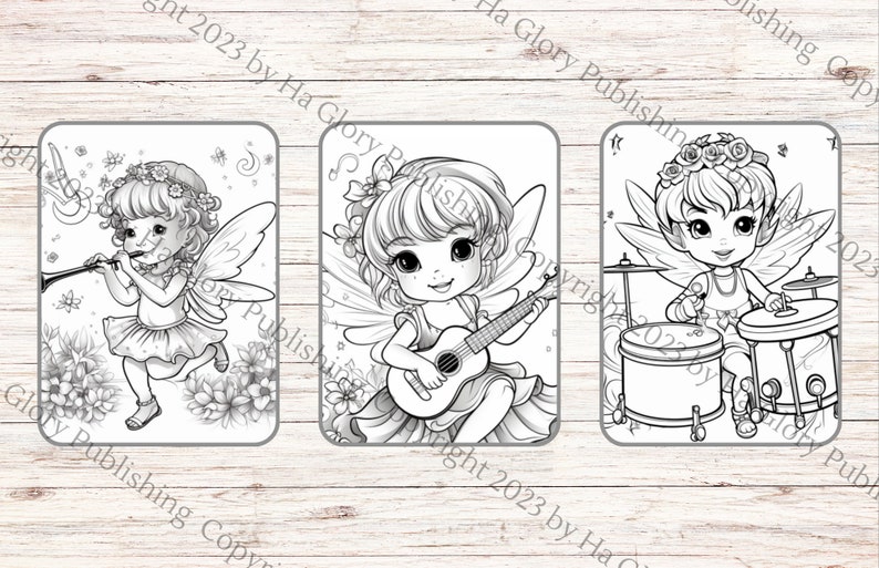 Music Fairies Coloring Pages Printable Fairy Coloring Sheets Fairy ...