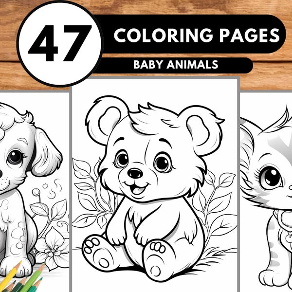 Baby Animals Coloring Pages - 47 pages