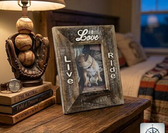 Live Love Ride Wood Picture Frame 5x7, Equestrian Horse Gift