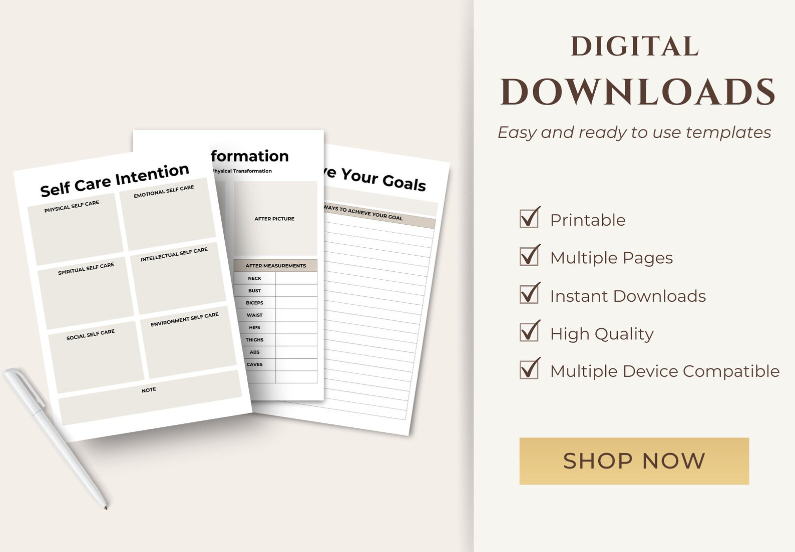 Printable 2024 Self Care Planner Selfcare Journal Digital - Etsy