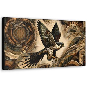 BOHO Peregrine Falcon Canvas Art Print