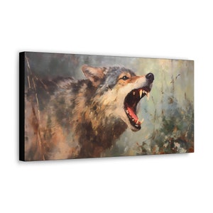 Alpha Wolf Canvas Wraps - 20&quot; x 10&quot;