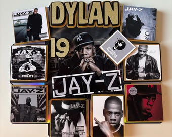 Jay Z inspired Layered 3D Cake Topper. Personalised Name and Age
