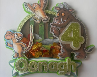 Gruffalo inspired 3D Shaker Cake Topper. Personalised.