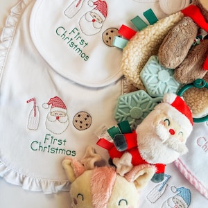 First Christmas Bib - Etsy