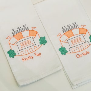 Vintage State of Tennessee Football Stadium Tea Towel Rocky Top  Football Hand Towel Hostess Gift Spirit Hand Towel Fall Football Vols