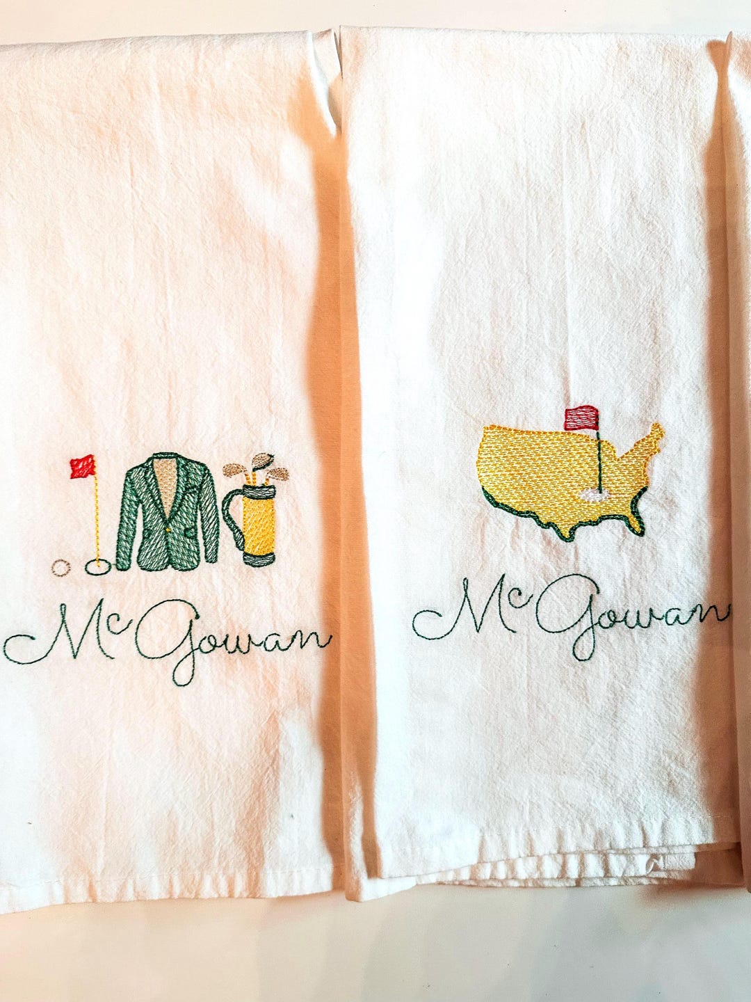 Personalized Embroidered Golf Hand Towel: Masters Tournament Gift