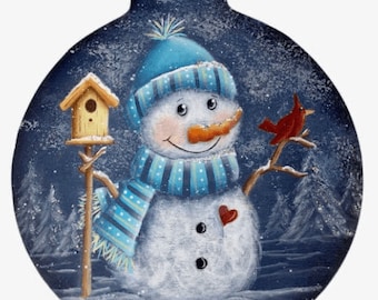 Forever in Our Hearts Snowman Tole Painting Pattern Tole Painting E-Pattern Winter Decorative Painting E-Pattern Winter Digital Pattern