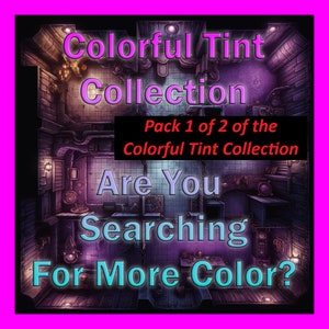 Kleurrijk getinte collectie 46 kaartenpakket met Dungeons and Dragons-gevechtskaarten met rasteroverlay! Pack 1 van 2, zie 2 van 2 listing voor meer!